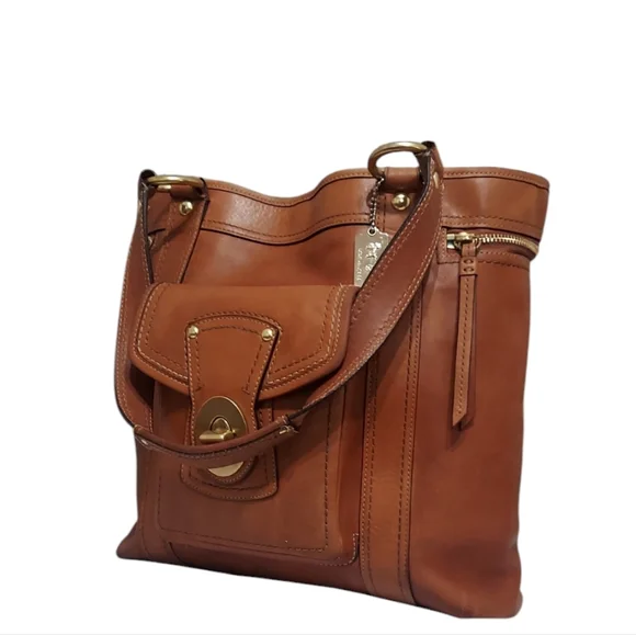 Coach Legacy Gigi Whiskey Saddle Leather Turlock Shoulder Tote EUC - Picture 4 of 8